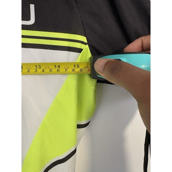 Louis Garneau Equipe Cycling Jersey Men’s Small White Black Yellow Bike Shirt - Picture 7 of 7